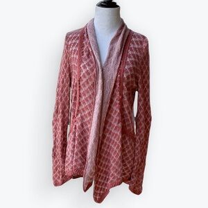 Anthropologie Knitted & Knotted Cashmere Cotton Blend Delicate Lacy Cardigan ~ M